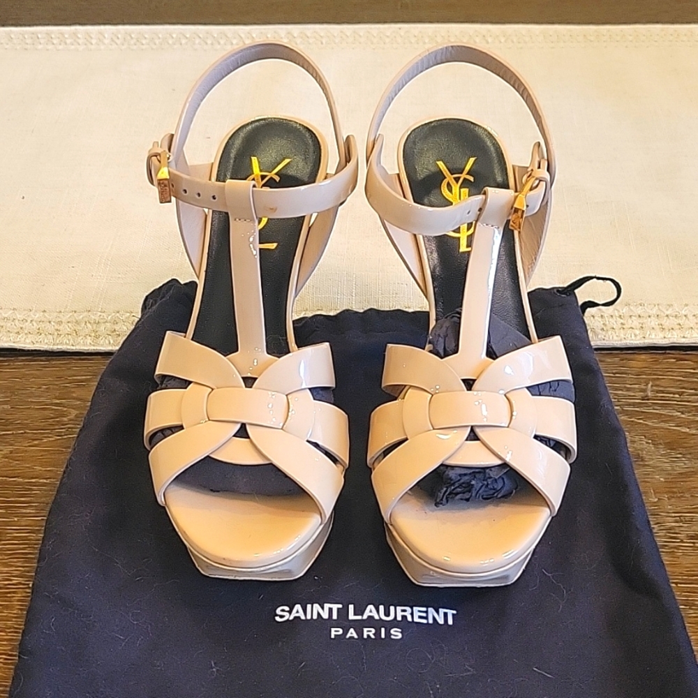 TRIBUTE PLATFORM SANDALS IN SMOOTH LEATHER